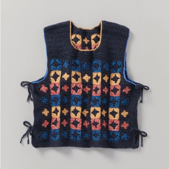 Toast Sweaters - Toast UK Crochet Wool Cotton Vest